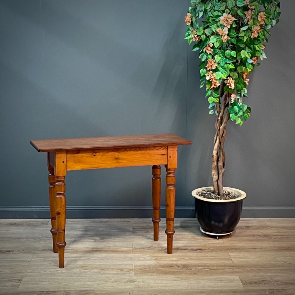 attractive small antique rustic pine side table from mar lodge