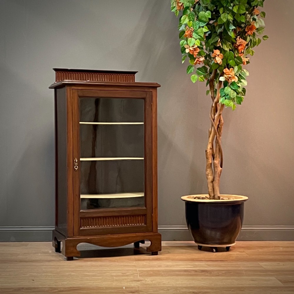 attractive antique mahogany small display cabinet