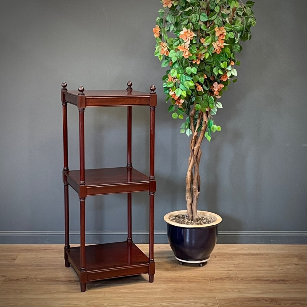 attractive tall square simple mahogany whatnot shelves