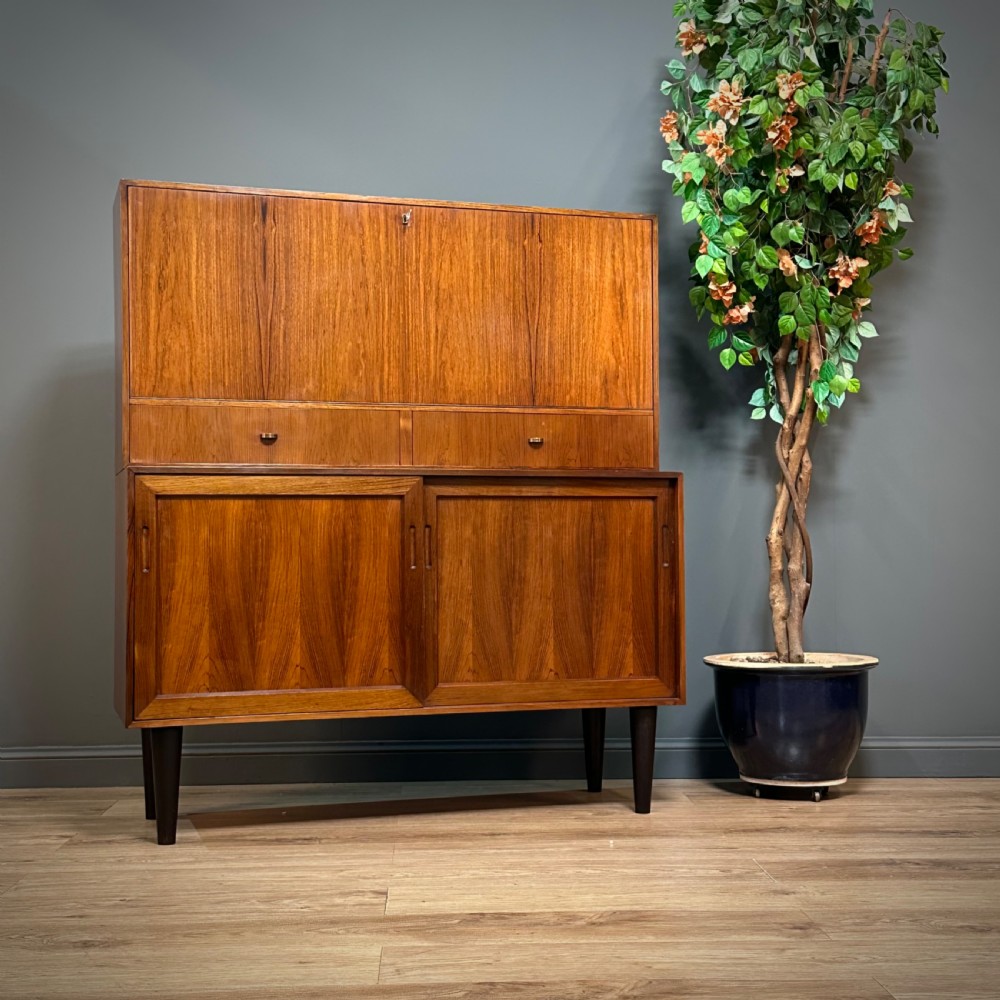 attractive large mid century danish rosewood cabinet