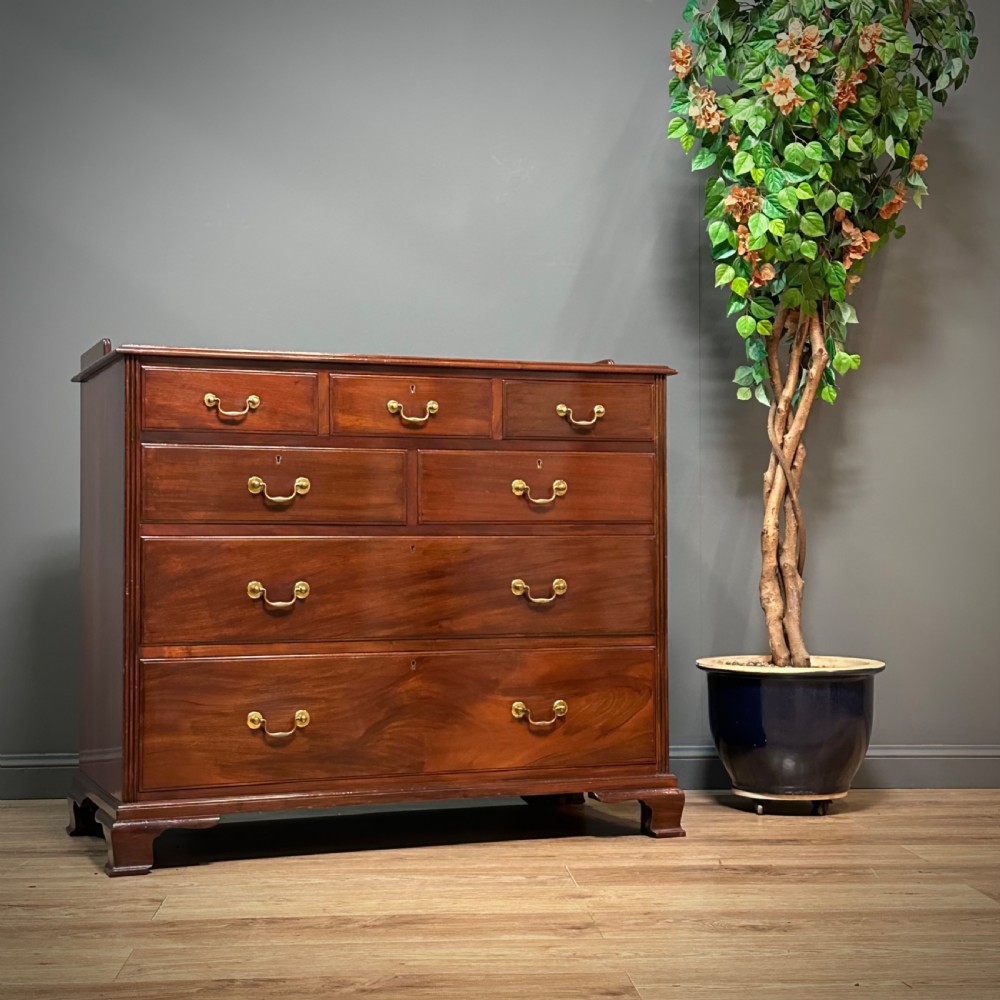 attractive large high quality antique seven graduated drawer mahogany chest