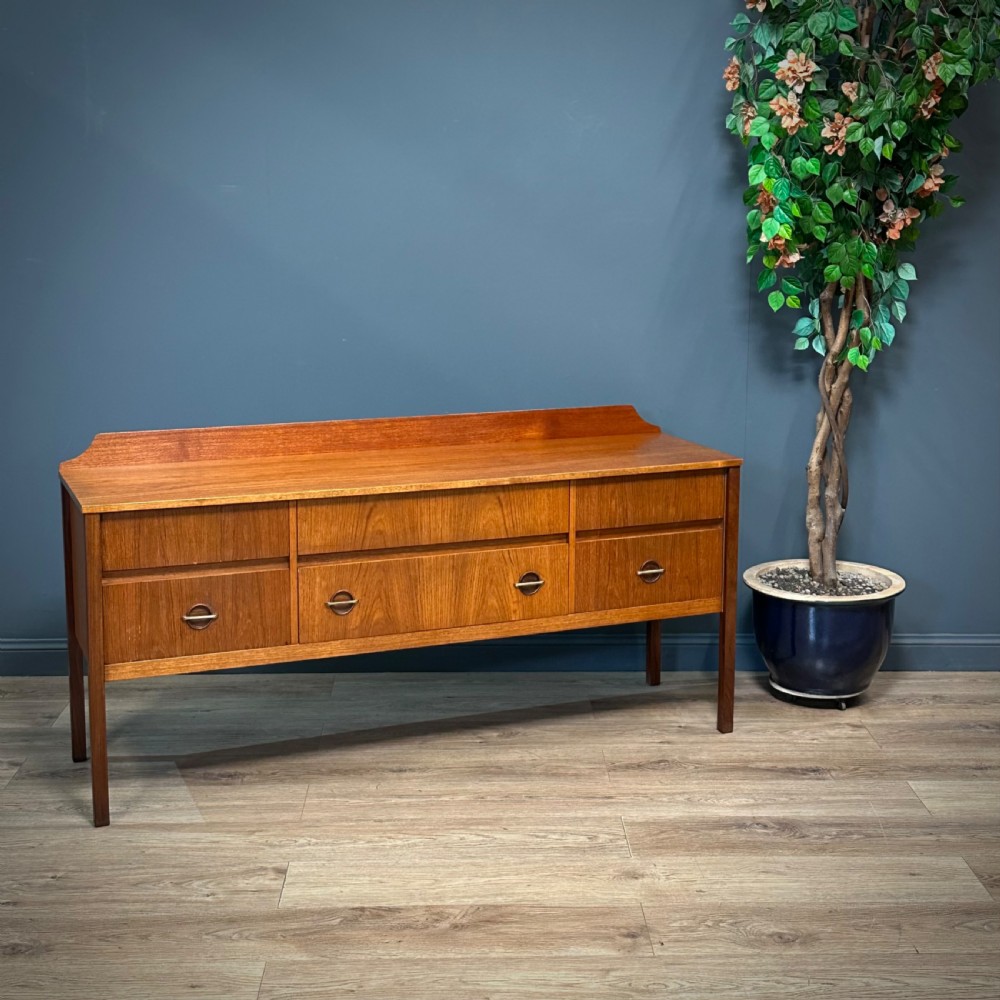 attractive low vintage mid century teak sideboard dressing table chest