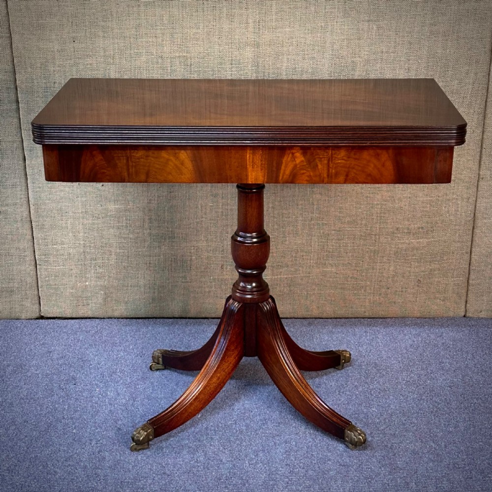 attractive mahogany foldover games card table