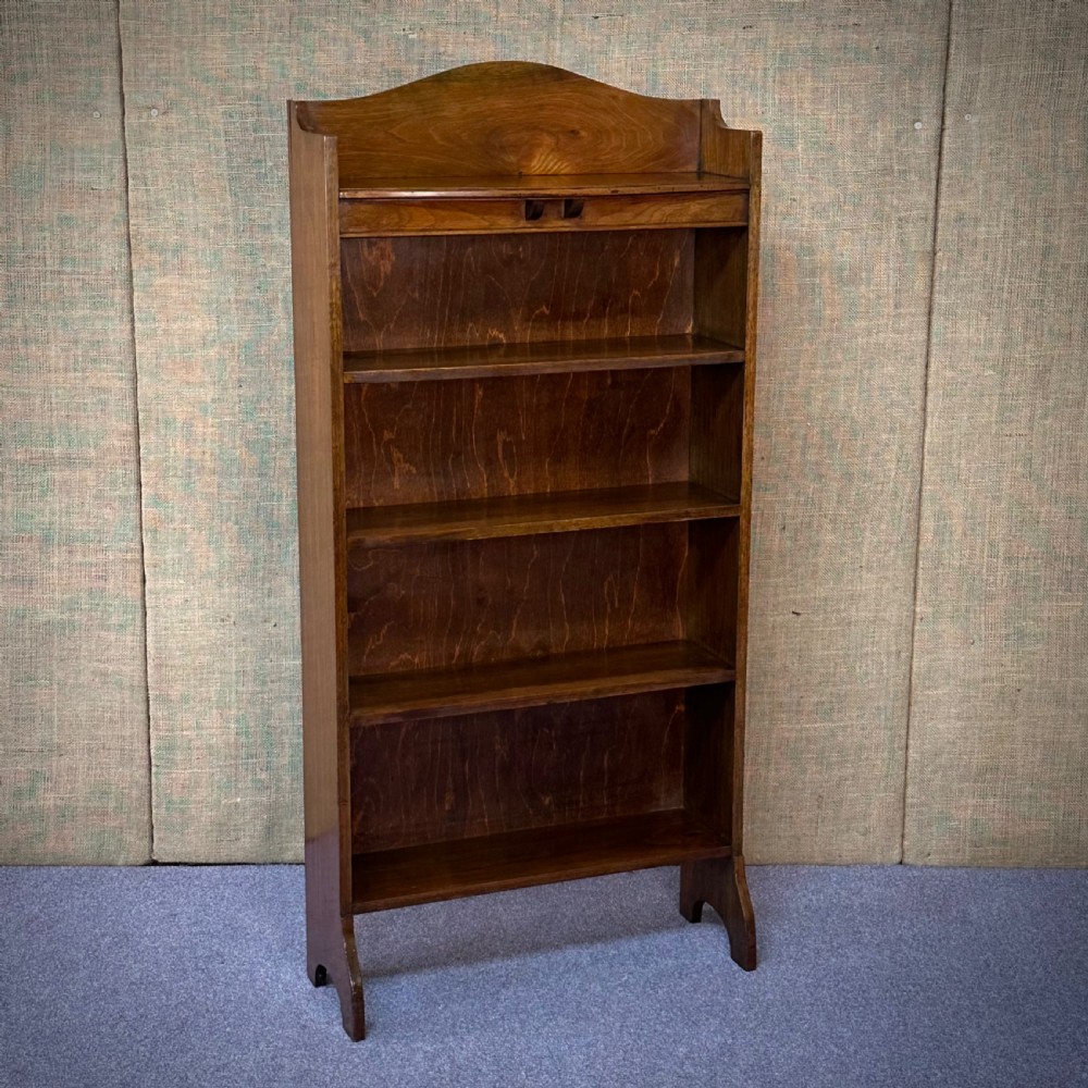 attractive antique slender walnut bookcase