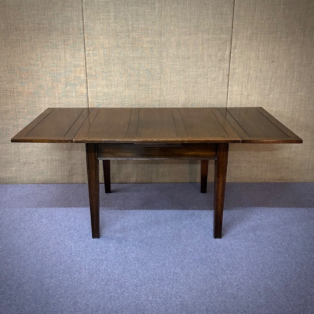 attractive large antique oak draw leaf extending dining table