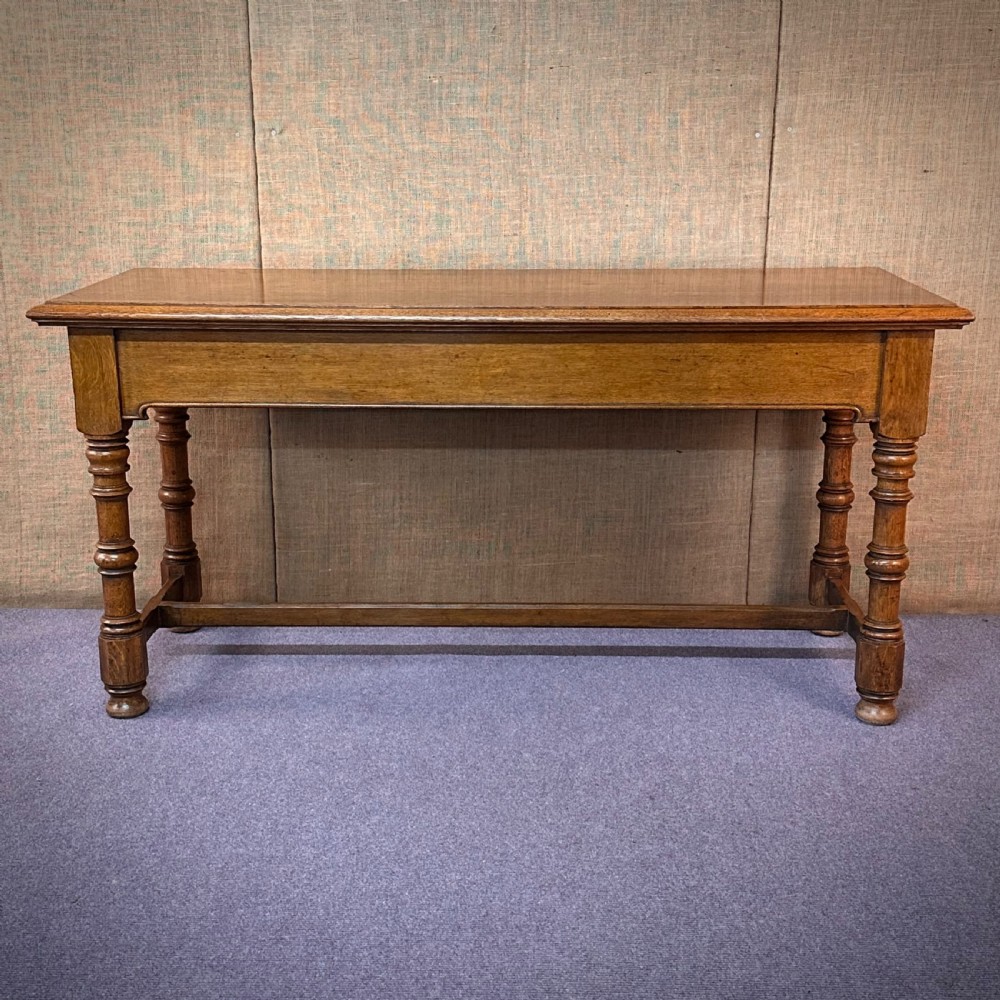 attractive large antique victorian oak tall console table