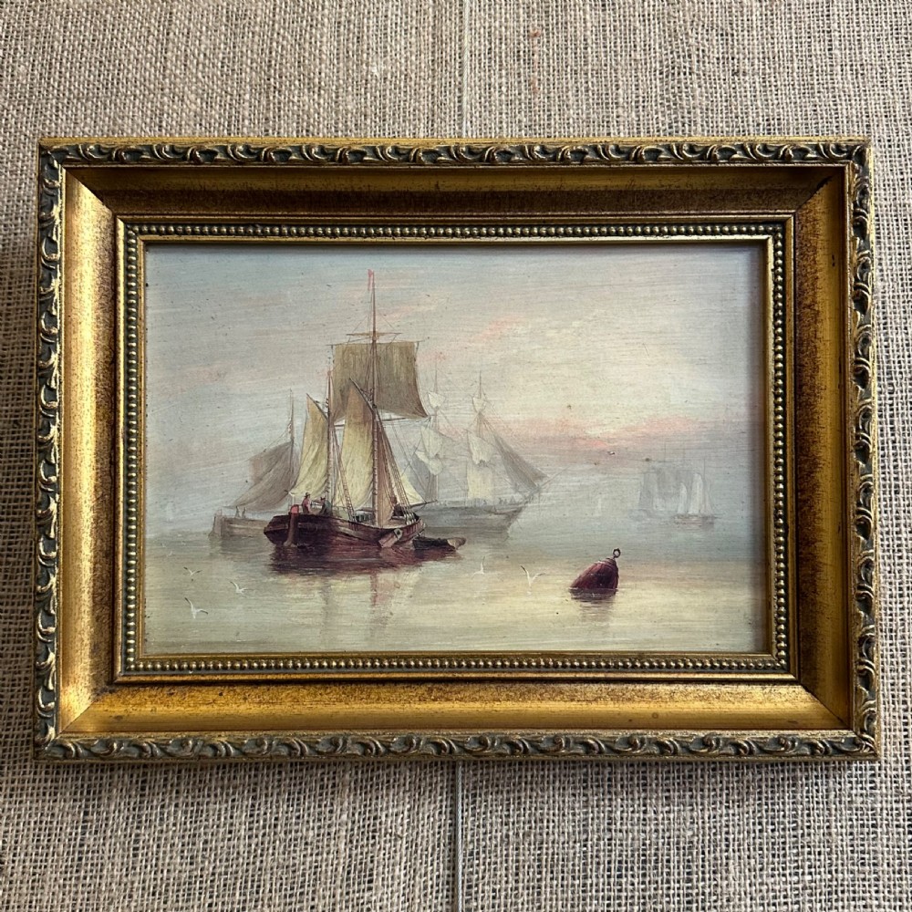 framed hand finished print sunset by the coast by henry redmore 33 x 25 cm